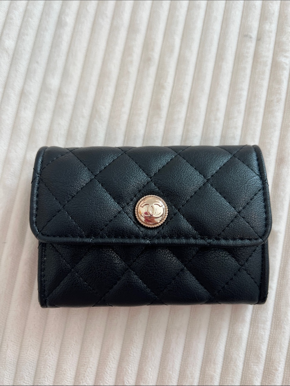 Quilted Mini Card Holder Wallet